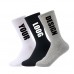Custom black and white compression athletic crew unisex elastic sport socks