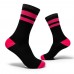 OEM custom stripe black mesh dress crew stripe men sports socks