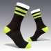OEM custom stripe black mesh dress crew stripe men sports socks