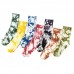 Colorful Casual Crew Socks Tie Dye Socks Funky Cotton Tie-Dye Socks