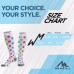 Customs logo pattern sport compression sock gradient 15-20 mmhg multi size Customs logo pattern sport compression sock gradient 15-20 mmhg multi size