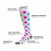 Customs logo pattern sport compression sock gradient 15-20 mmhg multi size