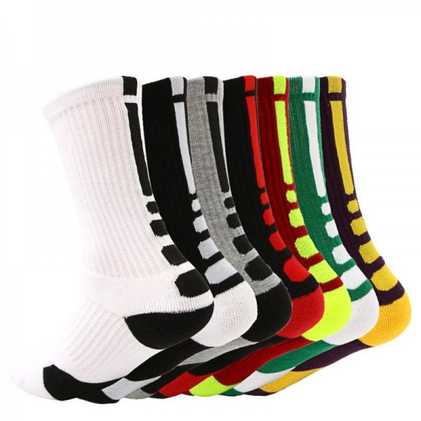Custom elastic sport cushion socks crew elite men cycling socks
