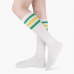 Custom fancy knee high sport socks warm protective girls over calf socks