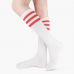 Custom fancy knee high sport socks warm protective girls over calf socks