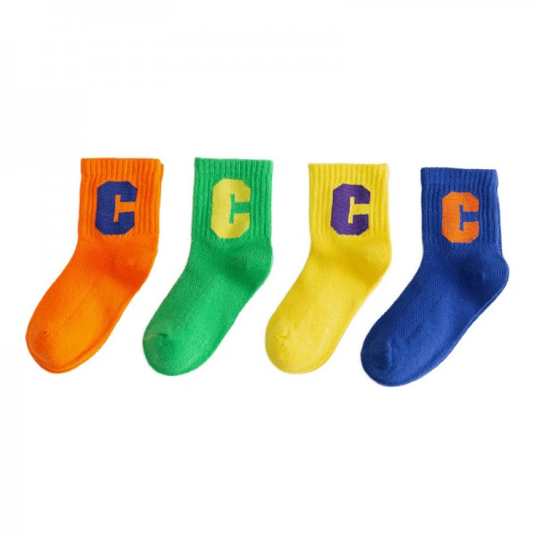 Custom children socks breathable thin sports crew socks