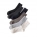 Anti Odor Summer High Quality Plain Men Cotton Pack Black Grey Custom LOGO Crew  Business Socks