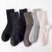 Anti Odor Summer High Quality Plain Men Cotton Pack Black Grey Custom LOGO Crew  Business Socks
