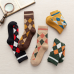 Autumn Color Plaid Classic Warm  Thick Cotton Blend Argyle Socks