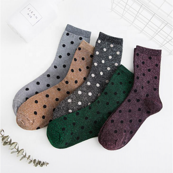 Fashion Soft Warm Comfort Winter Crew Cute Girls Colorful Dots Loose Wool Socks Fashion Soft Warm Comfort Winter Crew Cute Girls Colorful Dots Loose Wool Socks