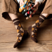 Autumn Color Plaid Classic Warm  Thick Cotton Blend Argyle Socks