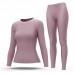 Soft Warm Thin Women Winter Stretch Fleece Long Johns Thermal Underwear