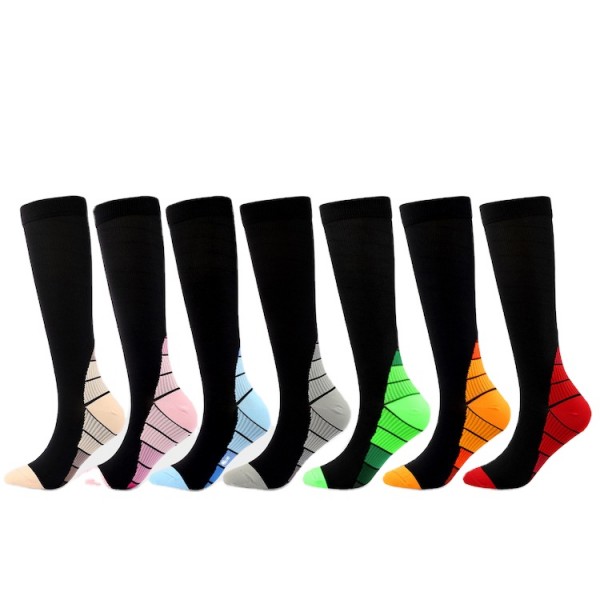 Cycling Athletic Knee High Medical Prevent Varicose Veins Compression Socks