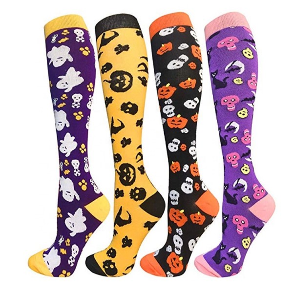 Wholesale Unisex Colorful Halloween Jacquard Sport Keen High Compression Socks Unisex Wholesale Unisex Colorful Halloween Jacquard Sport Keen High Compression Socks Unisex