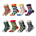Custom unisex colorful dress socks designer cotton socks