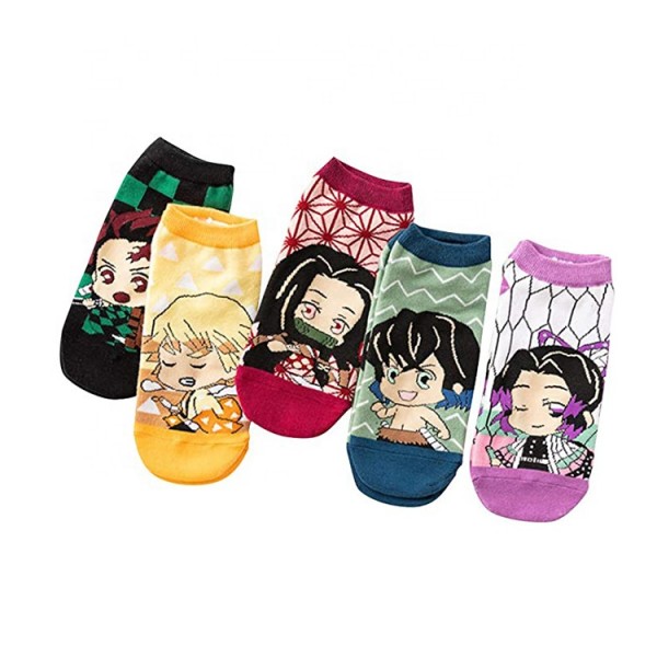 Cotton Cartoon Demon Slayer Character Pattern Colorful Gift Cute Soft Anklet Anime Socks