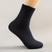 Men Black Classic Eco-friendly Lightweight Soft Terry Business Crew Bamboo Socks