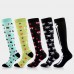 Colorful Fun Mismatched Designs 20-30mmhg High Support Pressure Sports Compression Socks