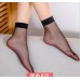 Womens Sheer Sock Thin Transparent Crystal Silk Socks