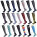 colorful knee high striped compression socks 20-30mmHg