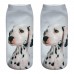 Custom novelty unisex polyester dog print socks