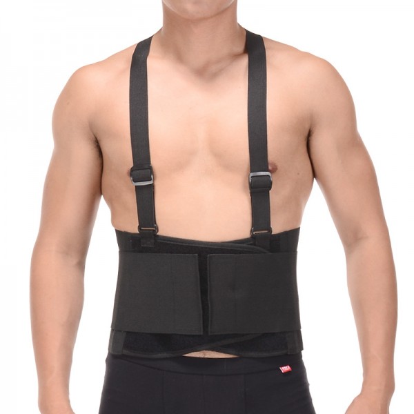 Industrial Work Adjustable Lumbar Support Belt Back Brace with Suspenders Industrial Work Adjustable Lumbar Support Belt Back Brace with Suspenders