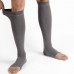 Unisex Solid Nylon Sports Knee High Compression Socks No Toes