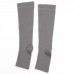 Unisex Solid Nylon Sports Knee High Compression Socks No Toes
