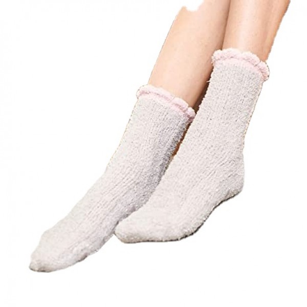 Anti-Skid Cozy Fuzzy Warm Fleece-Lined Socks with Silicone Grippers Anti-Skid Cozy Fuzzy Warm Fleece-Lined Socks with Silicone Grippers