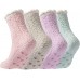 Anti-Skid Cozy Fuzzy Warm Fleece-Lined Socks with Silicone Grippers Anti-Skid Cozy Fuzzy Warm Fleece-Lined Socks with Silicone Grippers