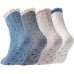 Anti-Skid Cozy Fuzzy Warm Fleece-Lined Socks with Silicone Grippers