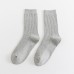 Winter Crew Business Natural Solid Color  Bamboo Socks Unisex