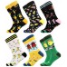 Custom cotton knitted carton crew mens fashion socks