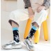 Custom cotton knitted carton crew mens fashion socks