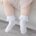 Wholesale Loop Cuff Breathable Solid Color Infant Lace Socks Wholesale Loop Cuff Breathable Solid Color Infant Lace Socks
