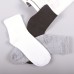 Low Price Wholesale Cheap Thick Solid Color Black White Polyester Ankle Socks Low Price Wholesale Cheap Thick Solid Color Black White Polyester Ankle Socks