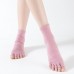 Women Yoga Ballet Pilates Anti Slip Indoor Bare Heel Five Finger Open Toe Socks