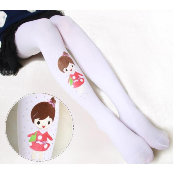 Breathable printing rhinestone nylon cartoon dancing girls tights Breathable printing rhinestone nylon cartoon dancing girls tights