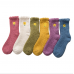 Girls Lovely Coral Fleece Indoor Cartoon Flower Crew Dress Socks Girls Lovely Coral Fleece Indoor Cartoon Flower Crew Dress Socks