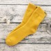 Winter Mens Hand Knit Socks Business Pure Color Crew Socks