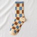 Womens Winter Colorful Design Combed Cotton Socks