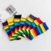 Womens Rainbow Color Crew Socks Street Fashion Sports Calf Socks