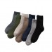 Men Summer Lightweight Rainbow Pure Color Dress Soft Cotton Crew Dress Socks