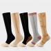 Wholesale Custom Logo Unisex Copper Premium Nylon Compression Socks Zipper
