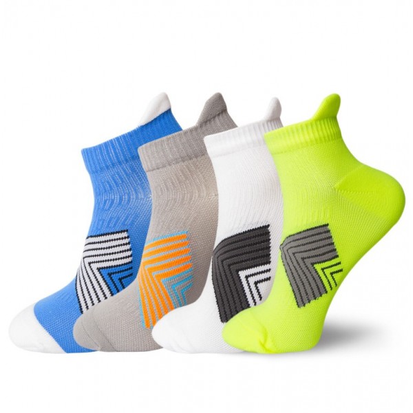 Universal running shock absorbent ankle high thin cotton sneaker socks