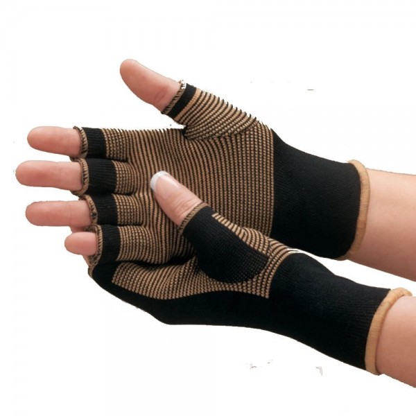 Copper Bamboo Infused Fingerless Arthritis Pain Relief Therapeutic copper compression arthritis gloves