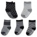 12-Pack Cotton Socks for Toddler Boys Girls Anti-Slip Ankle Socks