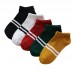 Korean women parallel lines cotton low cut cute ankle socks