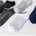 Korean women parallel lines cotton low cut cute ankle socks