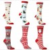Womens Christmas Socks Cotton Colorful Fun Crew Socks for Girls Novelty Christmas Gifts